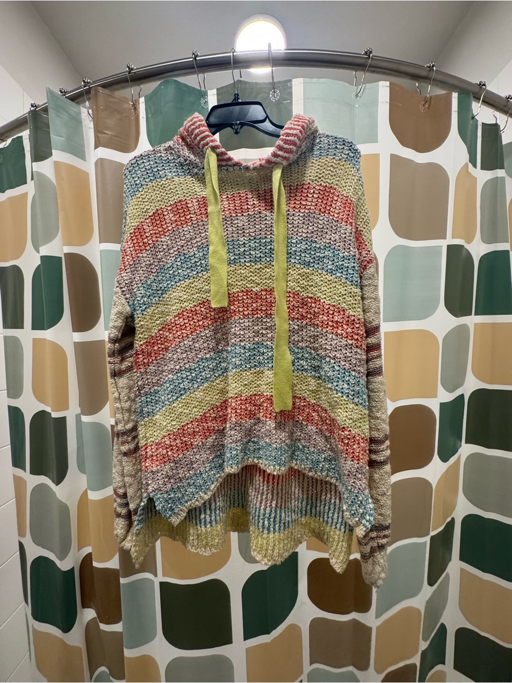 Striped Multicolor Hoodie Sweater - Cozy Knit Pullover
